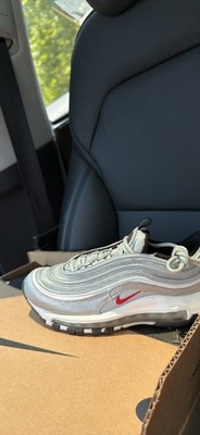 Nike Air Max 97 Silver Bullet Red Mesh Synthetic Low Top Sneakers Unisex