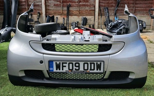 Smart Fortwo 451 2007-2014 Complete Front Bumper + Wings in Silver Genuine Smart