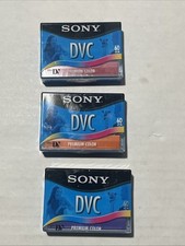 Lot of 3 SONY Premium Mini Digital Video Cassettes DV 60 Minutes DVM60R NEW