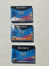 Lot of 3 SONY Premium Mini Digital Video Cassettes DV 60 Minutes DVM60R NEW