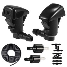 Click Fit Windshield Washer Nozzles 2PCS replacement for Cadillac CTS Black