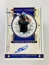 SEBASTIAN WALCOTT 2024 NATIONAL TREASURES TALENTS HOLO GOLD 10/10 AUTO