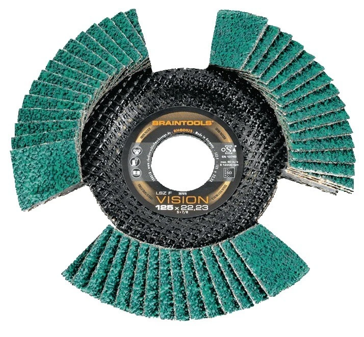RHODIUS ABRASIVES GMBH Fächerscheibe VISION COOL INOX Zirkonkorund RHODIUS Schleifscheibe 115/125mm