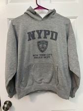 2010 City Of New York NYPD Hoodie Sweatshirt Men  s S Officially Licensed Gray