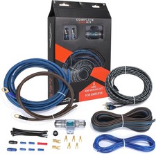 Kit Amplificador 8 Gauge CCA para Auto con Cables RCA, Fusible 60A y Cable de 20