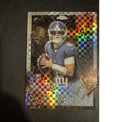 Topps 2025 NFL Chrome Fortune 15 Rookie #F15-23 Jaxson Dart Giants X-Fractor