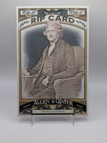 Thomas Jefferson #BRIP-TJ 2024 Topps Allen & Ginter Boxloader Rip Card card