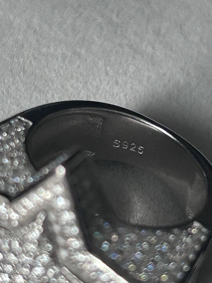 Anillo estrella moissanita diamante VVSI plata .925 talla 7 Foto 4 de 4