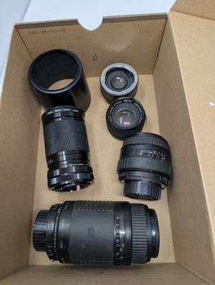 Lot Of 35mm Camera Lenses Vivitar Japan Sigma - For Parts Or Repair