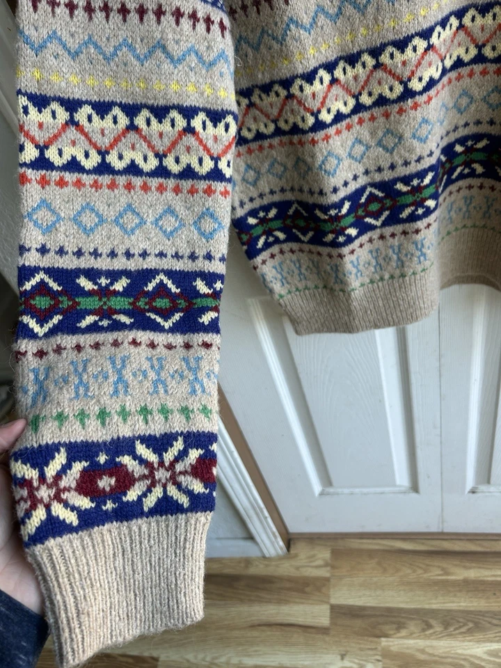 NUEVO Suéter Polo Ralph Lauren para Hombre Fair Isle Jacquard Lana Tejido $400 Talla M Foto 2 de 4