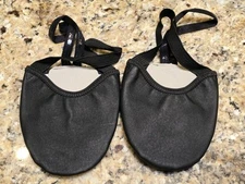 Stelle Pirouette Leather Half Sole Ballet Shoes Black 9 - 10 (Adult Size)