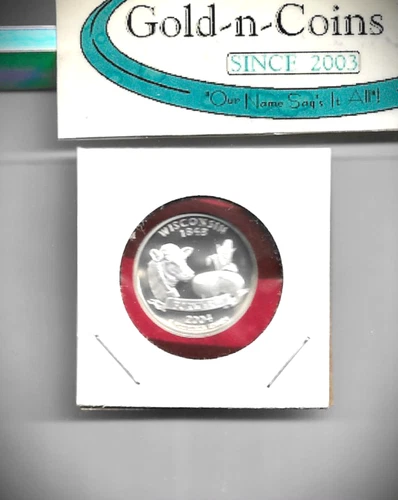2004-S SILVER PROOF WASHINGTON QUARTER! UNCIRCULATED GEM VERY NICE! FREE SHIP!!
