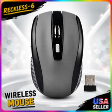 Wireless Mouse 2.4GHz USB Receiver 1600 DPI 6 Button Optical Mouse for PC Laptop