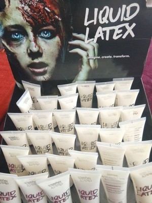 2 Tuben Flüssiglatex Make-up Prothetik Zombie Hexe Film TV medizinische Effekte