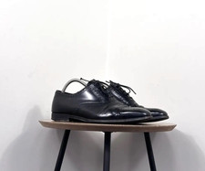 Prada Men’s Black Leather Cap-Toe Brogue Oxford Dress Shoes UK7.5 / US8.5