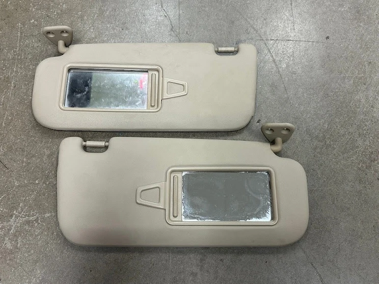 2007-2010 Hyundai Elantra Driver & Passenger Side Sun Visor Pair Tan Brown Vinyl Foto 2 de 4