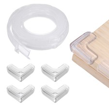 6.5 ft x 1.18 Inch Edge Corner Protector with 4 Corners, Transparent