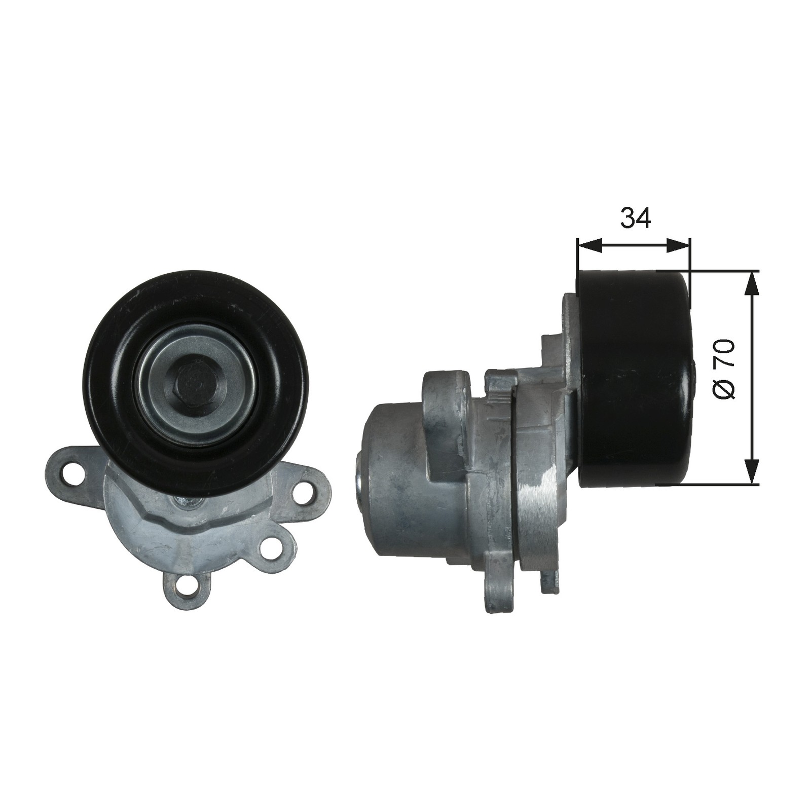 GATES-OE T39155 Belt Tensioner, V-ribbed belt for NISSAN,NISSAN (DFAC)
