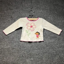Vintage Dora The Explorer Nick Jr Girls Shirt Size 3T Y2K 2005 White Cartoon