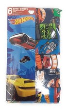 Hot Wheels Boys Briefs 6-Pack Underwear Sizes 2T-8 Toddler to Big Kid