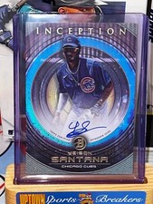 2022 Bowman Inception Yeison Santana Auto Blue Foil #200/250 CUBS