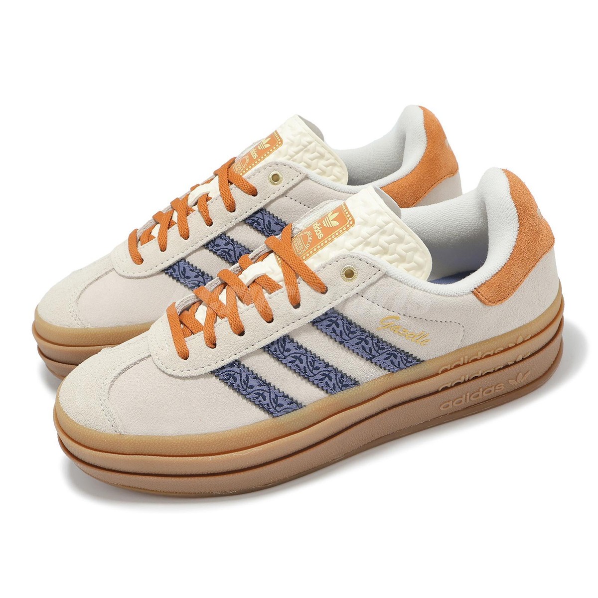 adidas Originals Gazelle Bold W Cream White Beige Brown adidas Originals Gazelle Bold W Cream White Beige Brown