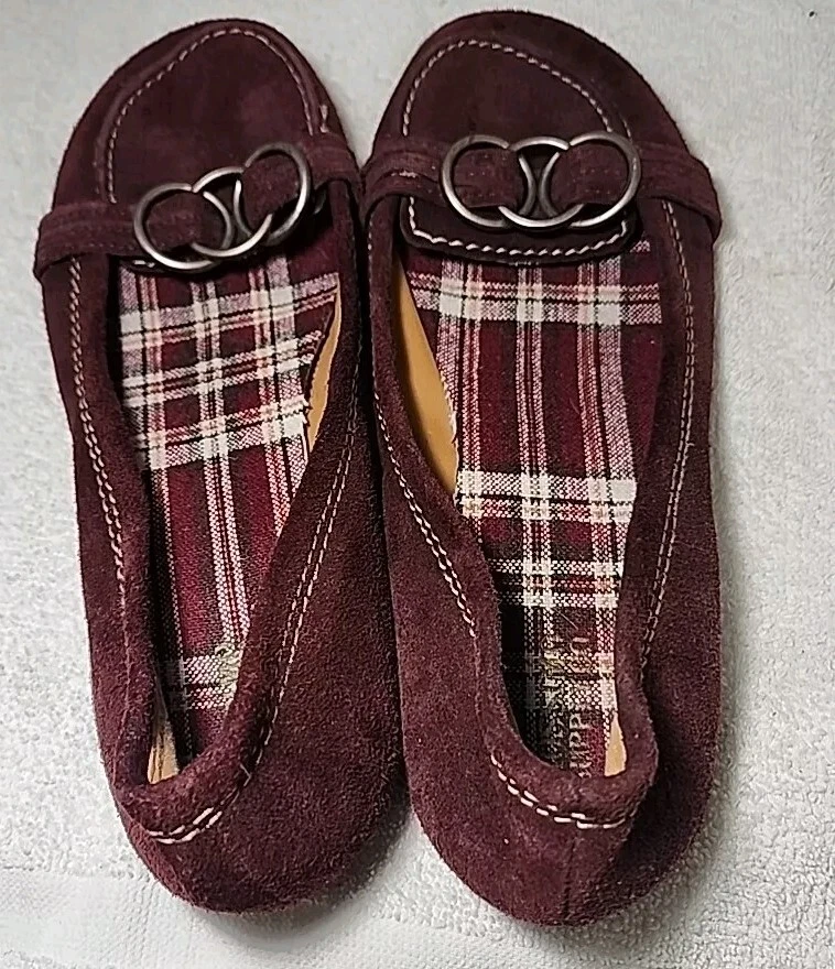 MOSSIMO SUPPLY Mujer Granate Sin Cordones Informales Planos Talla 9 Diapositivas Foto 3 de 4