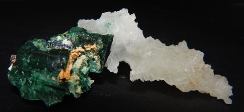 Tsumeb Mine Crystal Fantasy Veil Tail Quartz with Malachite psm. Azurite - Picture 7 of 15