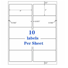 Premium Address Postage Shipping Labels Laser Ink Jet 10 Per Sheet 4