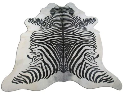 COWHIDESUSA Zebra Cowhide Rug Size: 7' X 6' PROMO Zebra Print Brazil Cow Hide Rug