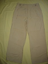 NWT New Forever 21 Rayon Polyester Wide Leg Beige Pants Trousers XL Sandshell