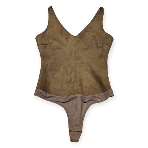 NWT BCBG MAXZARIA MYA V-NECK SLEEVELESS FUAX SUEDE BODYSUIT SZ M - Picture 7 of 7
