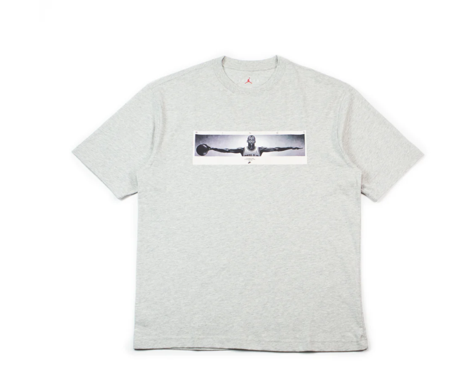 NEW* Men's NIKE AIR JORDAN WING SPAN PHOTO T-SHIRTS HEATHER GREY