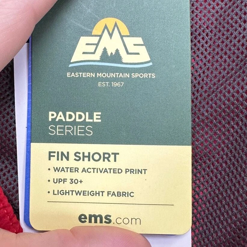 Bañador deportivo Eastern Mountain para hombre XL aleta roja malla corta forrada verano NUEVO Foto 2 de 4