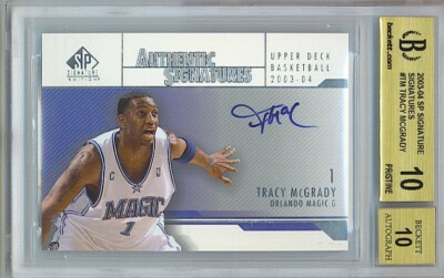 2003 04 SP SIGNATURE TRACY MCGRADY #TM SIGNATURES BGS 10 PRISTINE 