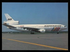 Aviation Airplane Airline postcard SAS DC-10-30 at Stockholm Arlanda Nr 74