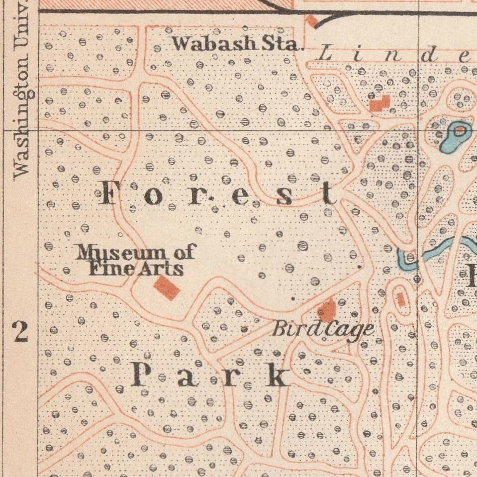 Mapa original de St. Louis plano de ciudad 1909 Missouri Mississippi Foto 3 de 4