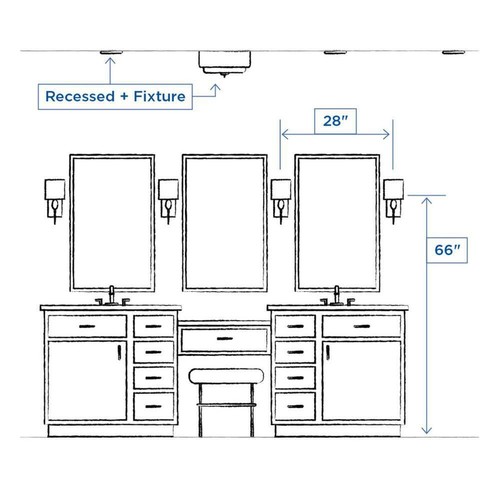 Progress Lighting Bathroom Vanity 13" 2-Light Polished Nickel Modern White Glass - Picture 7 of 12