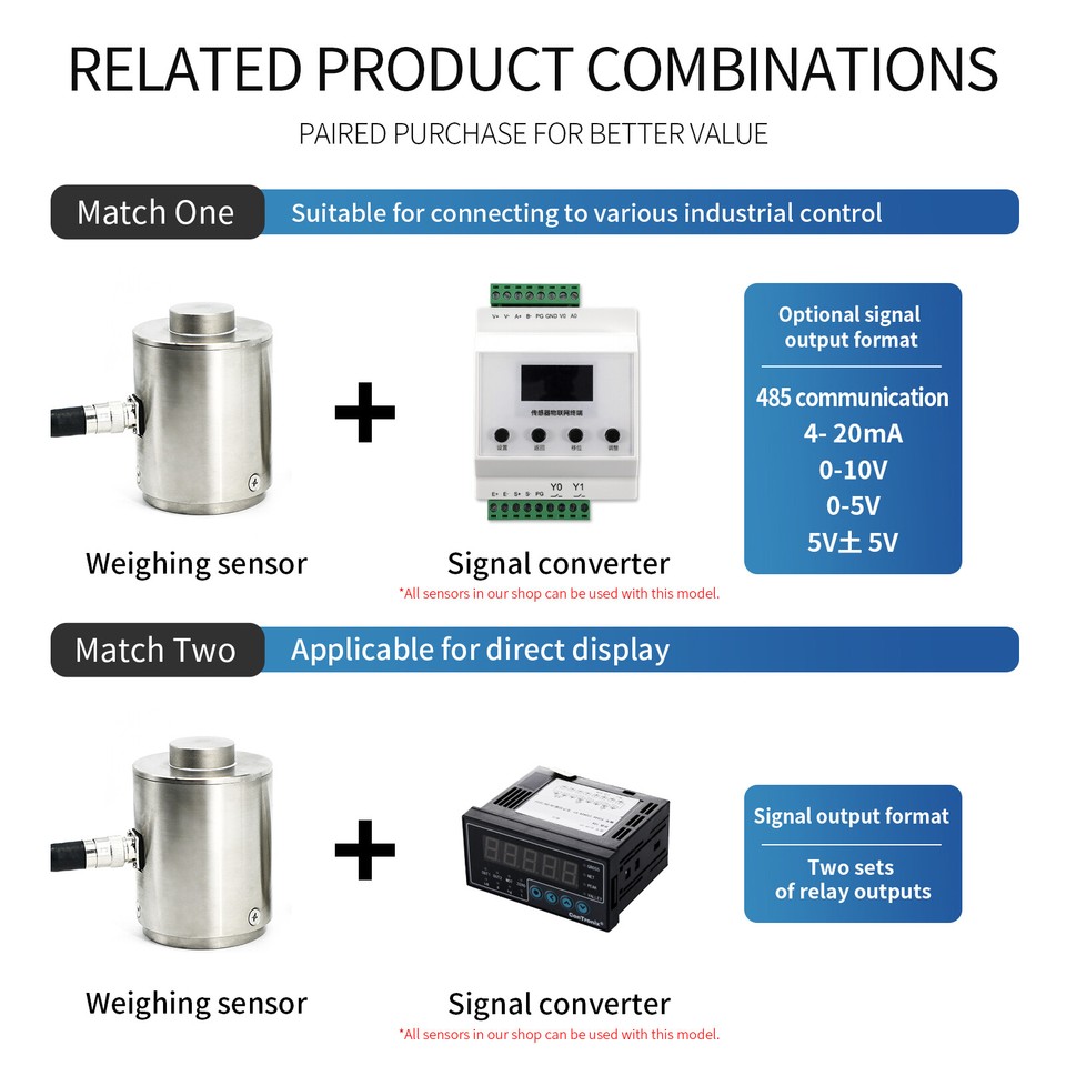 Column Type Load Cell Sensor Test Compression Force Weight Pressure 0 ...
