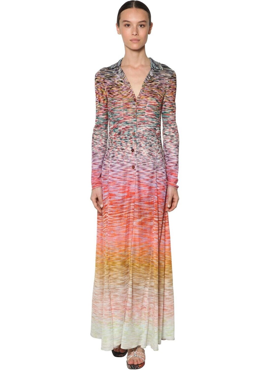 $2160 NEW MISSONI LONG CARDIGAN COAT DRESS MIDI MAXI PINK