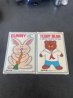 Vintage HASE/TEDDY AUSSTECHFORMEN Fox Run groß 7,5'' in OVP 3604 & 3613