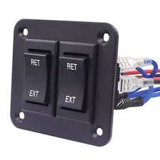 2 Pcs Momentary Polarity Reverse Rocker Toggle Switch Control Motor RV Power ...