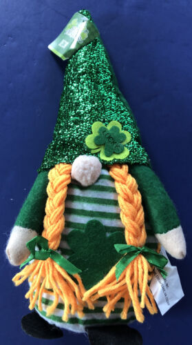 CUTE! ST PATRICK’ DAY LEPRECHAUN GNOME GIRL DOLL PLUSH FIGURINE NWT! - Picture 5 of 6