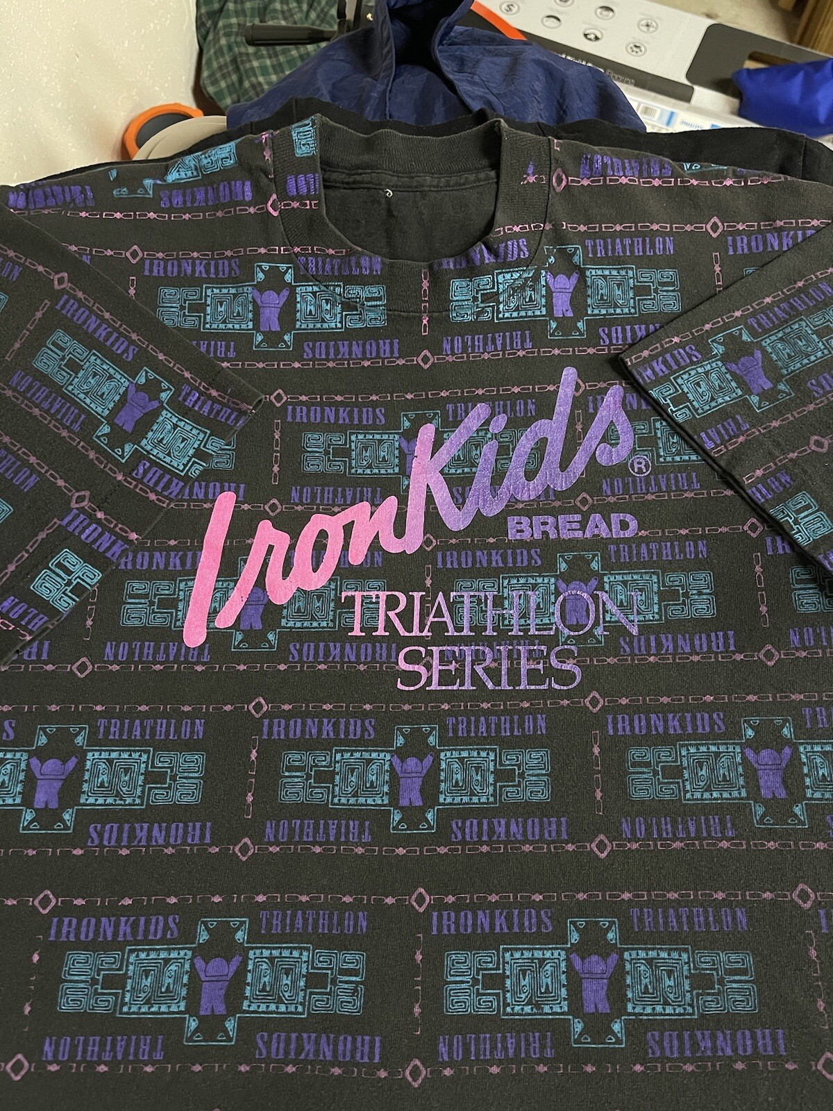 1990s Iron Kids Bread Triathlon Series All Over Print… Gem