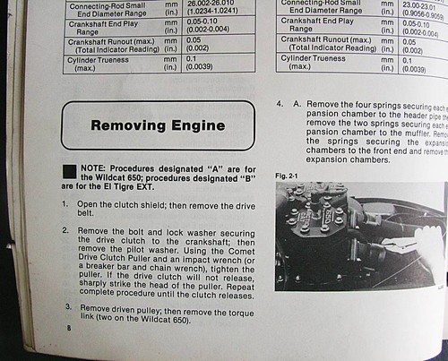 1989 Arctic Cat Wildcat 650 - El Tigre EXT Snowmobile Service Manual P/N2254-499 - Bild 4 von 12