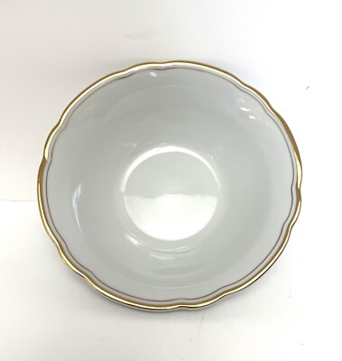 Qualitats Festón Kahla Bowl Made In Germany 6.25 Inch White Gold Edging Elegant