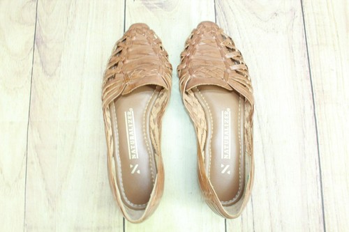 Vintage Naturalizer Huarache Women's Brown Leather Boho Beach Sandals Sz 7 Wide - Picture 7 of 9