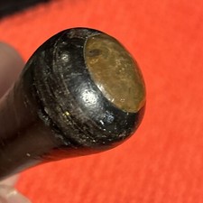 35 Vintage Antique 19C Leather Wrapped Fighting Swagger Knob Walking Stick Cane