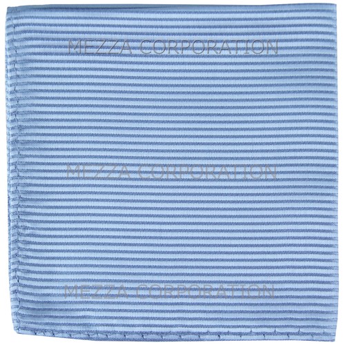 Nuevo 100% Poliéster Para Hombre Rayas Horizontales Ascot Corbata Pañuelo Fiesta Azul Claro - Imagen 3 de 4