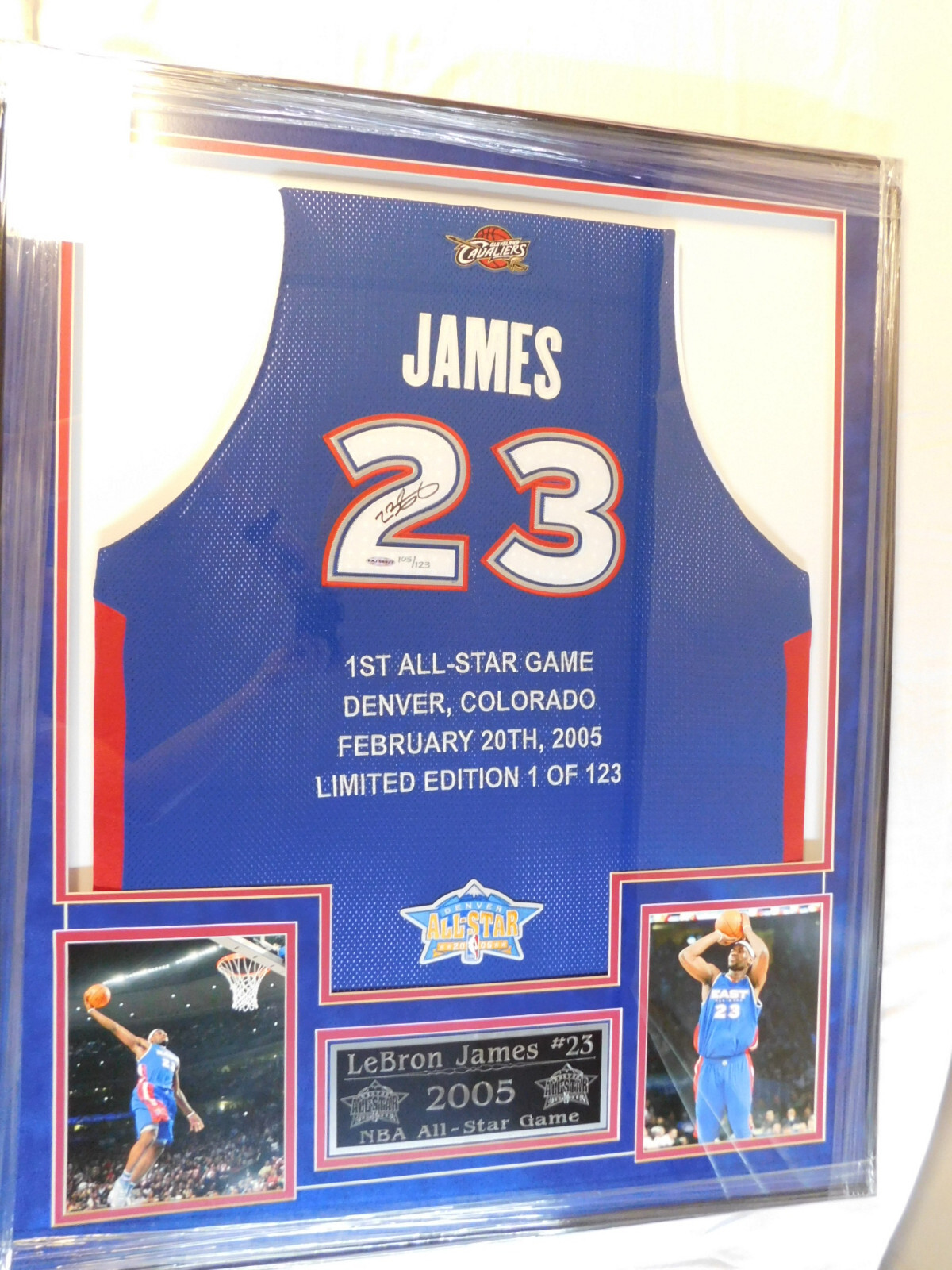 LeBron James Autographed Signed 2005 All-Star Jersey UDA COA Custom Framed 
